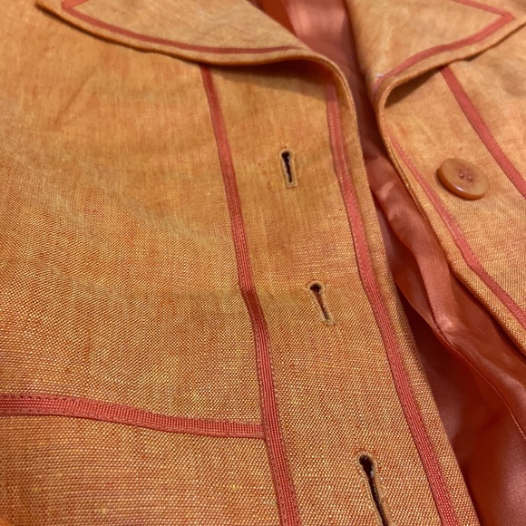 Women’s Linda Allard Ellen Tracy Orange Blazer - Picture 3 of 4